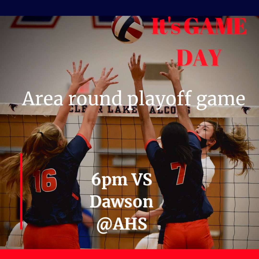 🚨🚨Its PLAYOFF GAME day🚨🚨

🆚Dawson HS 
📍AHS, The NEST
⏰6:00