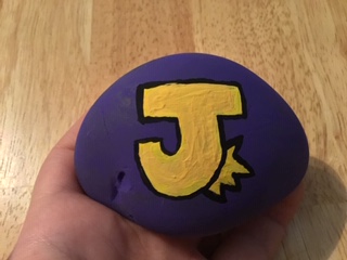 JHS_Library1's tweet image. Wondering how our Makerspace2Go rock painting turned out? Check out the awesome job one of our students did with her rock! Next month will be origami (and maybe paper airplanes??), so be watching for details!
