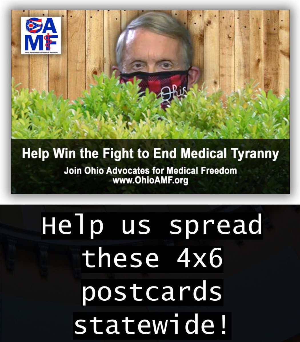 OhioAMF's tweet photo. TOGETHER we can FIGHT against an executive branch that no longer stands for the rights of the individual or allows them to have a voice. #StandTogetherOrFallTogether #RestoreTheBalanceOfPower #SB311 #EndMedicalTyrannyNow  #HB268
ORDER HERE: 
https://t.co/TwbofYU6OC
@TheOhioStar https://t.co/j7BeRVzhlP