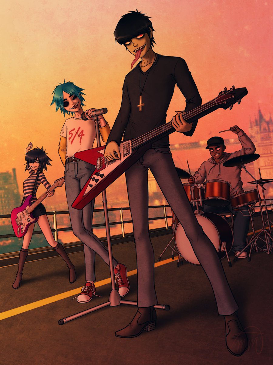 Gorillaz - It's the Music That We Choose

Drew the Gorillaz (Murdoc Niccals, 2-D, Noodle, and Russel Hobbs)!

I adore everything about this band! The characters, the animations, the lore, and of course the incredible music! I can’t get enough of them! (^w^)
<a href="/gorillaz/">gorillaz</a> #art #fanart