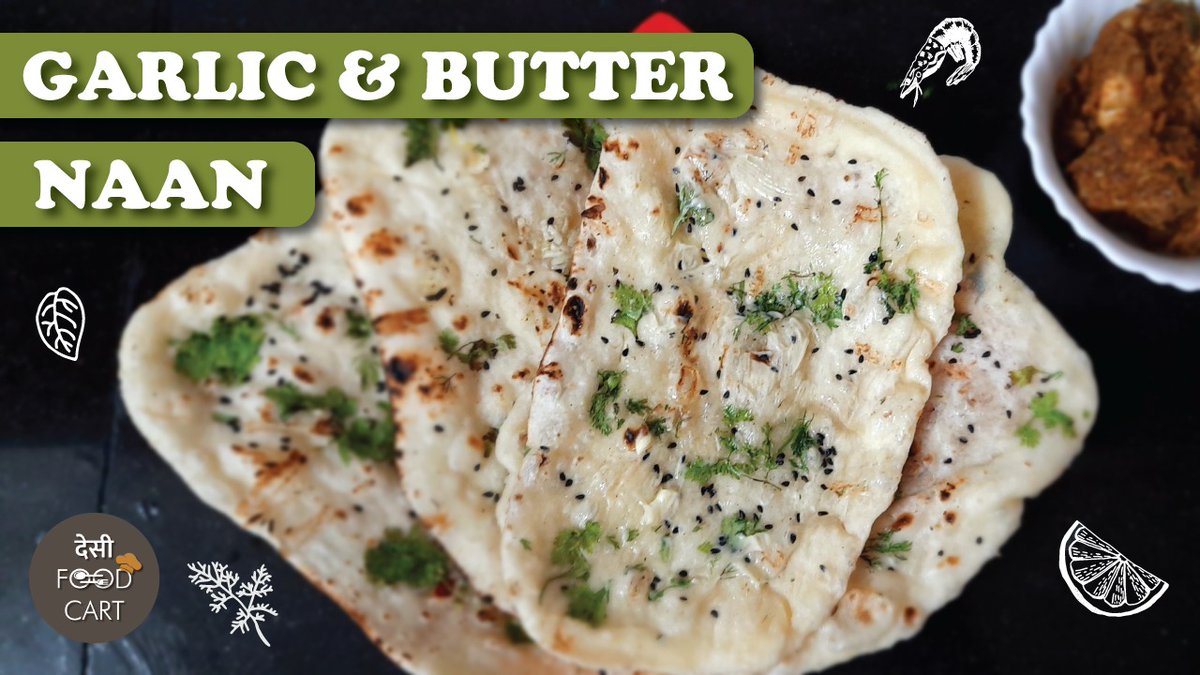 desifoodcart's tweet photo. Week Day Special Recipe

Vno. 28 : Indian Restaurant Style Garlic &amp; Butter Naan Recipe |No Oven, No Tandoor, No Yeast Naan Recipe|

Watch Full Recipe at 
https://t.co/0JvNZUTuh8

Please do watch, like, share and if not subscribed yet the please do it for us … !!! https://t.co/eyoqfJZtKD