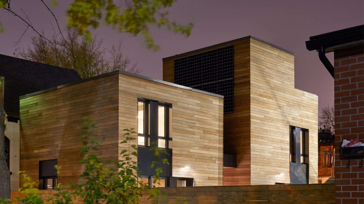 BSNarchitects's tweet photo. Introducing the future of #torontohousing - ‘Prototype Laneway Housing’ designed by @BSNarchitects for @UofT. More info: https://t.co/a9R6wk1sNA. 

#lanewayhousing #toronto #modernarchitecture #missingmiddle #greenarchitecture #sustainability #prefabrication https://t.co/Vh320R9Ijn