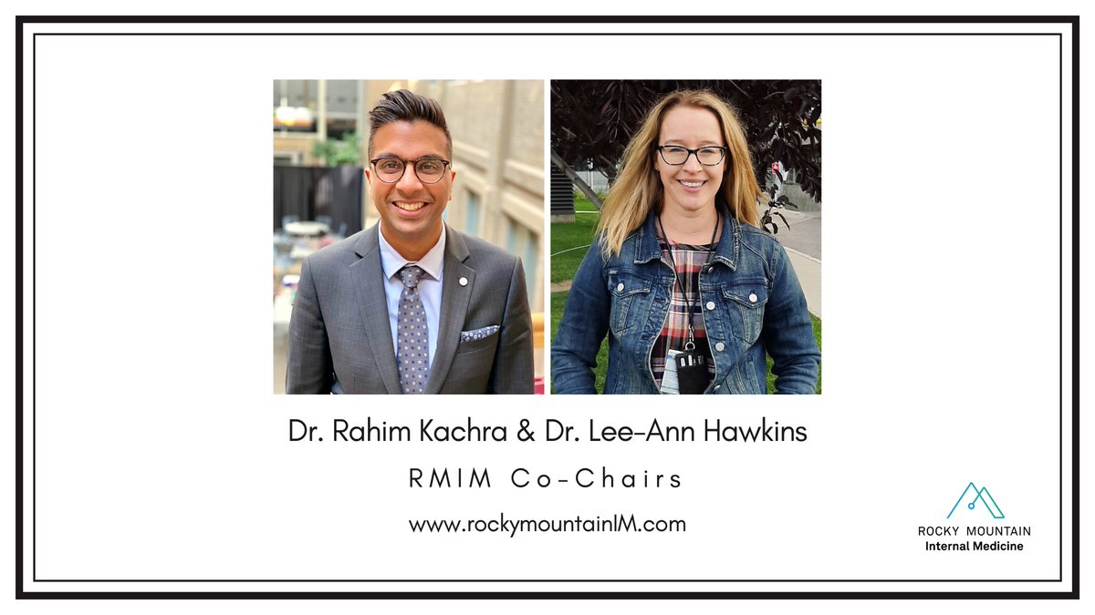 RockyMtnIM's tweet photo. Congratulations to #RMIM20 co-chairs Dr. Rahim Kachra (@rahimkachra) and Dr. Lee-Ann Hawkins (@TLeeAnnHawkins) for hosting such an incredible conference! Stay tuned for details on the next RMIM conference! @ACPinternists @ACPCanadian @Albertadoctors #MedTwitter #MedEd #IMProud https://t.co/Zn6CcOwCLz