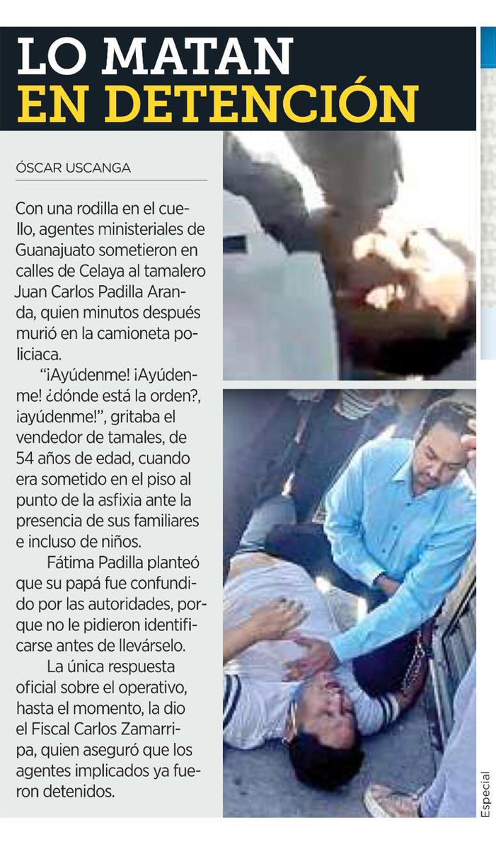 abrahamendieta's tweet photo. Mientras los gobernadores de la Alianza Federalista usan recursos públicos para el golpeteo político, su policía golpea y reprime a los más humildes. 

Pasó en Jalisco, pasó en Chihuahua, y hoy la policía estatal asesina a un tamalero en Guanajuato. 

#JusticiaParaJuanCarlos. https://t.co/cRoa4rFMvZ