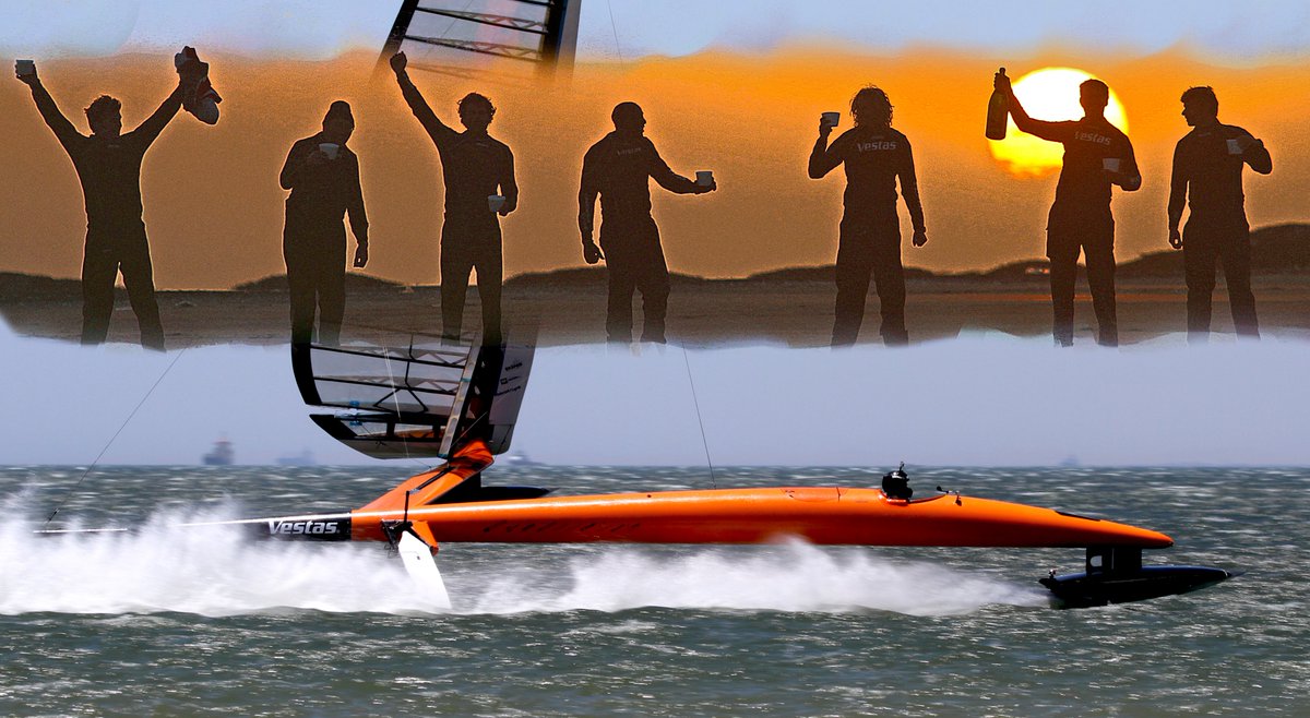 sailrocket's tweet photo. On this day 8years ago SailRocket/Paul Larsen(pilot)set The Outright World speed sailing record. 65.45knots/500m. One amazing day for all of us :) Happy 8th anniversary SailRocket Team. #Aerotrope #Vestas #Namibia #speedsailing https://t.co/xklqEiCFbQ