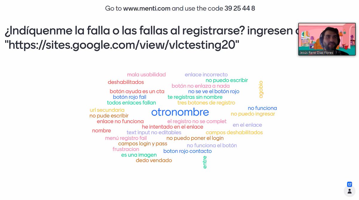 CarmenMonforteC's tweet image. Ejemplo en vivo de Crowdtesting en #vlctesting20 #codeon