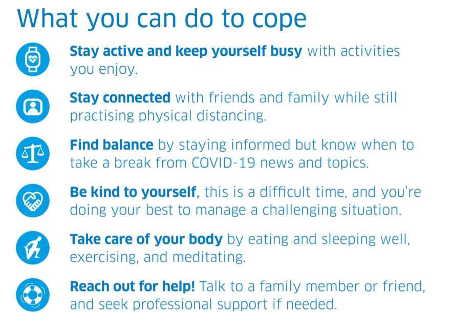 The COVID-19 pandemic has created disruptions in our lives that can cause
feelings of stress and anxiety. These feelings are normal.  These tips from us and <a href="/CCSACanada/">CCSA</a> can help you cope: bit.ly/3deciiv #NAAW
