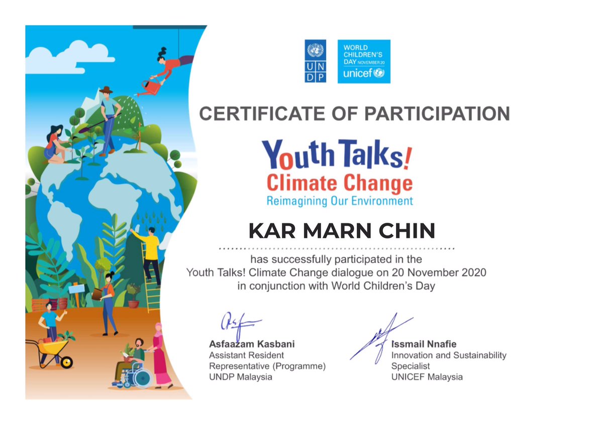 @myUNICEF and @MyUNDP teamed up on World Children’s Day to reimagine our environment. We can reset the clock by starting from ourselves to make a greener future @JasminIrisha https://t.co/Lot4hEigcR