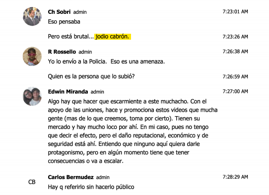 manuelnatal's tweet photo. Un gobernador sugirió enviarle la Policía a un opositor político, su publicista y contratista millonario propuso darle un escarmiento y su relacionista recomendó hacerlo de forma privada.

El "muchacho" al que se referían era a mi. 

Hoy el FEI anuncia que no presentarán cargos. https://t.co/Bw0lz6KBS5