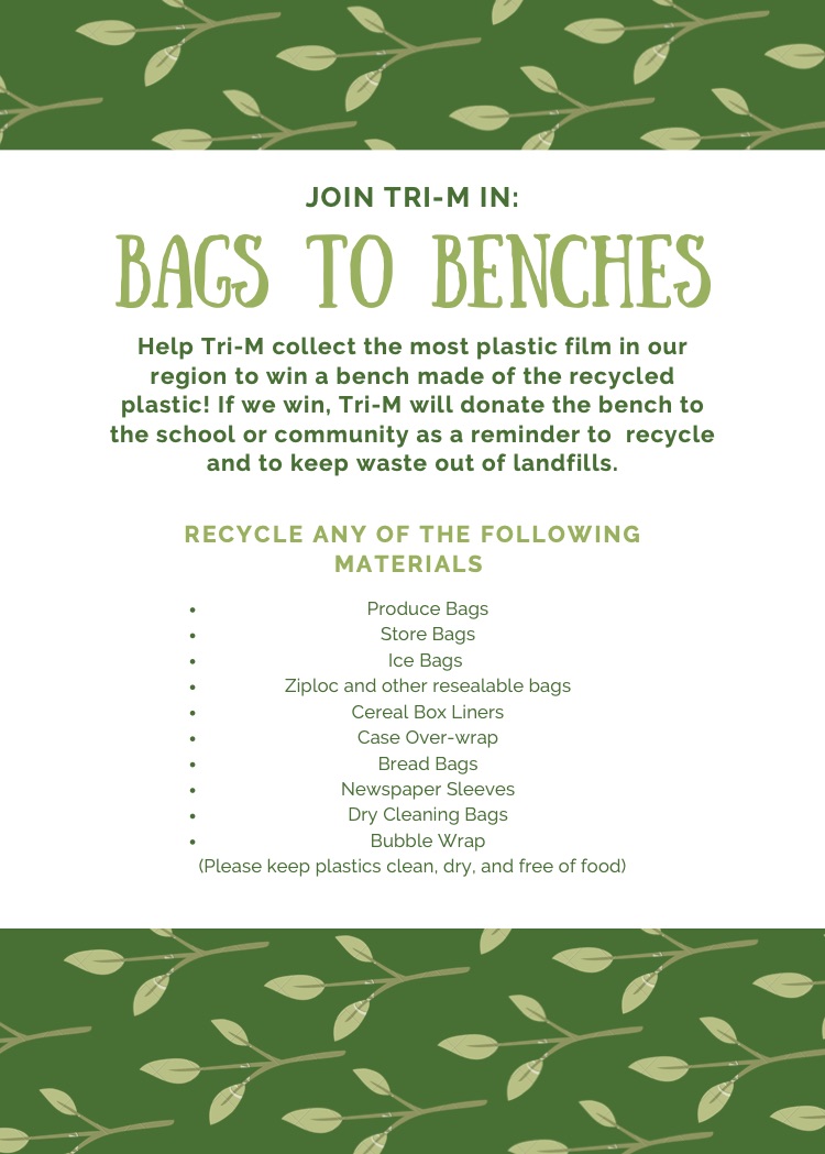 riley_band's tweet photo. Tri-M (Music Honor Society) collected 8 pounds of plastic in less than a week! Make sure to hold onto all of your grocery bags as you shop for Thanksgiving this week, and send them to school! Thank you for helping us recycle! https://t.co/oyJbiTlQ7m