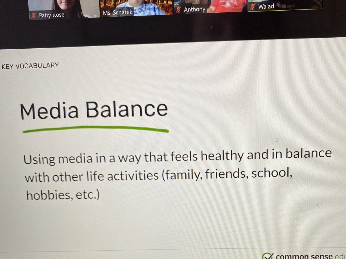 Before we have some time off for Turkey day and Winter break @_Miss_Rupert, myself, and our tech-time teacher are collaborating for lessons about balancing our media usage! We played a kahoot with our fifth graders and I am happy to report I was #1 😎 <a href="/MPEScougars/">Manassas Park Elementary School</a> <a href="/CommonSenseEd/">Common Sense Education</a>