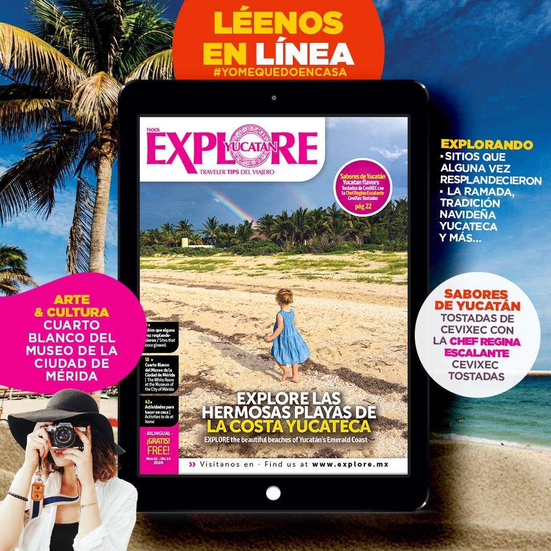 Explore_mx's tweet photo. Queremos compartir contigo nuestra edición del mes, donde hablamos sobre las hermosas playas de Yucatán, así como la receta que preparó para nosotros Regina Escalante y muchas cosas más.

¡No te la pierdas! Da clic aquí 👉 https://t.co/QHHbvsRnRL https://t.co/erCQTqu68i