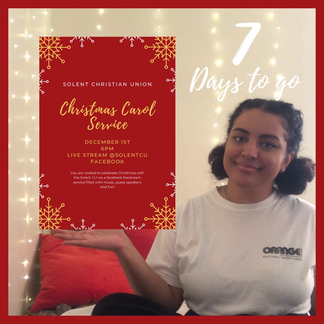 SolentCU's tweet image. Only a week to go until our Christmas Carol livestream service! 🎄👀