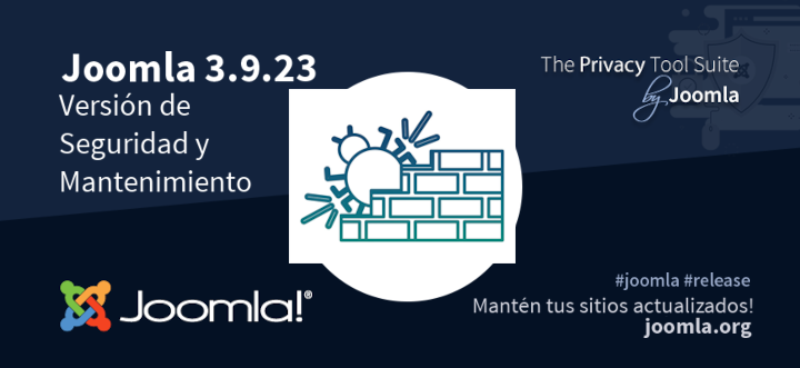 MejorConJoomla's tweet photo. Joomla 3.9.23 ya está disponible, Esta es una versión para la serie 3.x de Joomla que trata 7 vulnerabilidades de seguridad y contiene más de 35 correcciones y mejoras #mejorconjoomla https://t.co/cwFXhM8X4a https://t.co/uXihx93E37