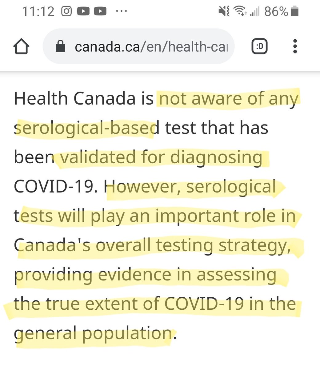 4) The PCR test isn& #39;t the only one used to make determinations. Serology testing is apparently also used, despite the warnings that other coronaviruses (not Covid) can give positive results.