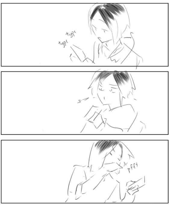 wonder what he's laughing about 