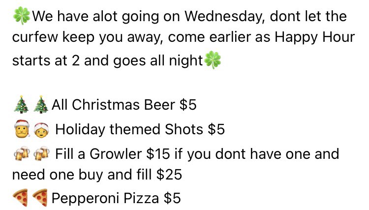 Won’t want to be anywhere else Wednesday ☘️🎄