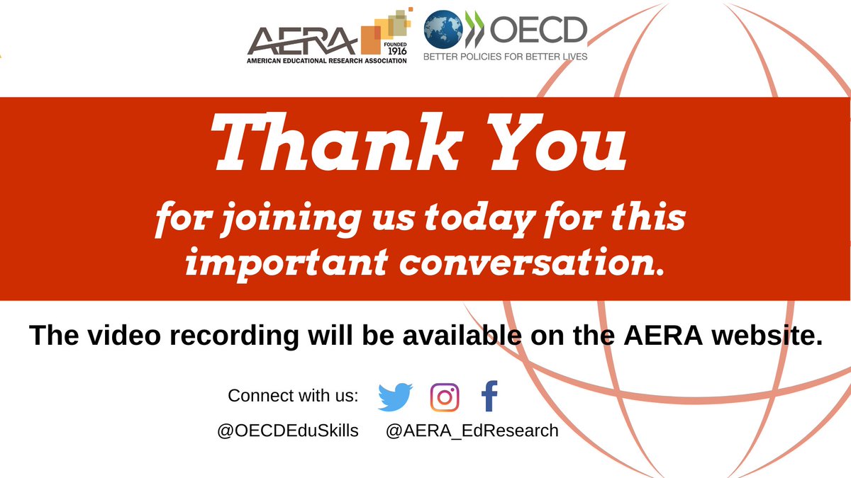 AERA_EdResearch's tweet photo. Thank you everyone for tuning in today! The video recording of this policy forum will be available on the AERA website soon. Stay tuned! #GlobalTeachingInSights #TALISVideoStudy https://t.co/IeOBBuqotU