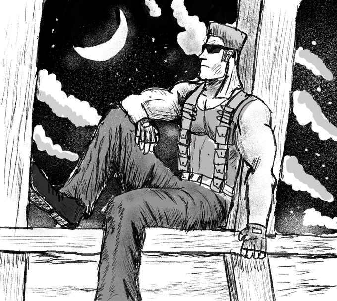 another berserk redraw this time with duke.#dukenukem #Berserk 