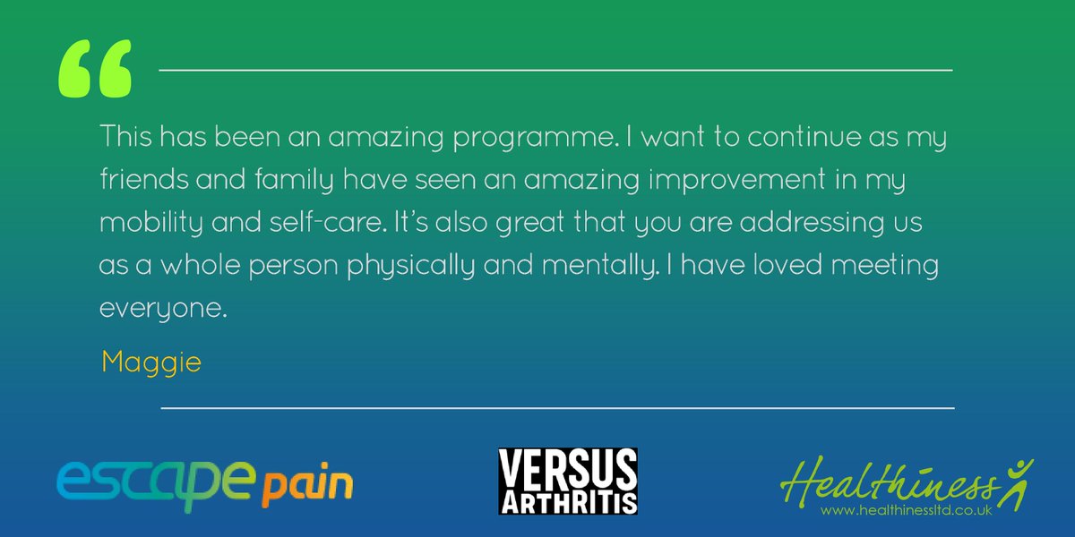 LivHealthiness's tweet photo. For #TestimonialTuesday, here's some great feedback we've had from the latest @escape_pain programme
#LiveBetterDoMore https://t.co/HCbZM3IUm4
