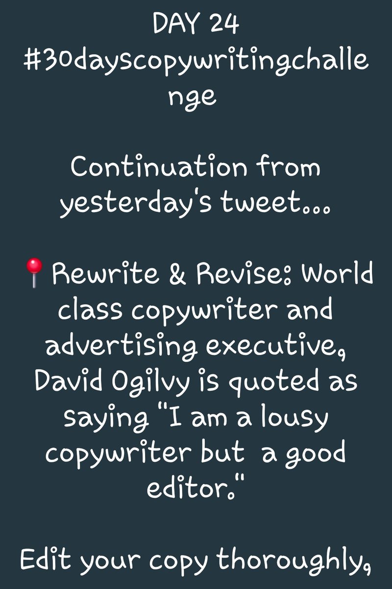 Toria_Writes's tweet image. #30dayscopywritingchallenge 
DAY 24