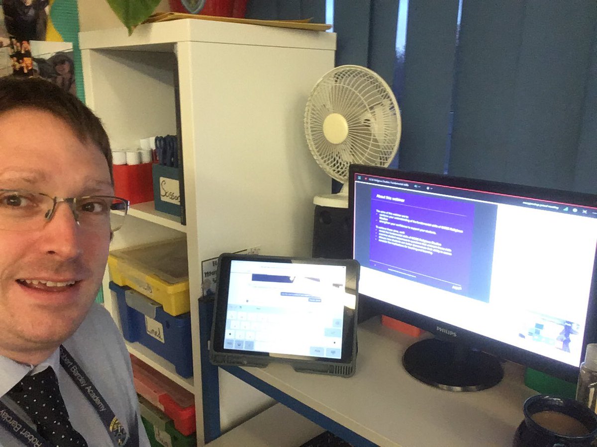 re_rba's tweet photo. Online training with @SRA_RE using Teams to up skill our knowledge for GCSE RE. SET schools working together despite a pandemic! @RBAcad https://t.co/HptkmLLM5J