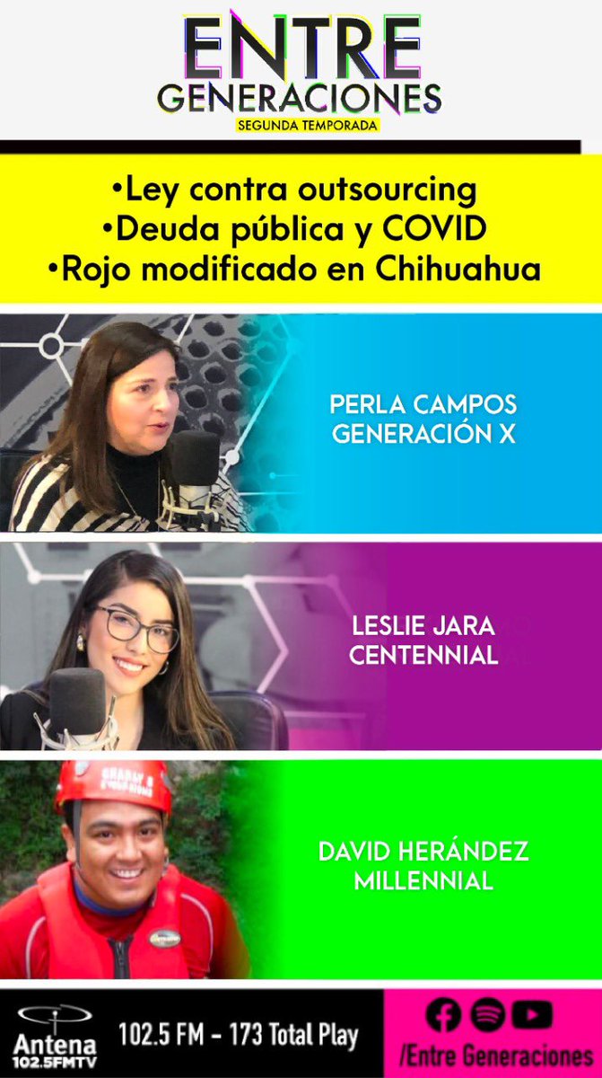 EntreGeneracion's tweet photo. Ya estamos al aire con Perla Campos, David Hernández y @SoyLeslieJara.
Para verlo en vivo dale click aquí 
👇🏾👇🏾👇🏾
https://t.co/IHVxNuwtkJ https://t.co/PKV1zz2WU5