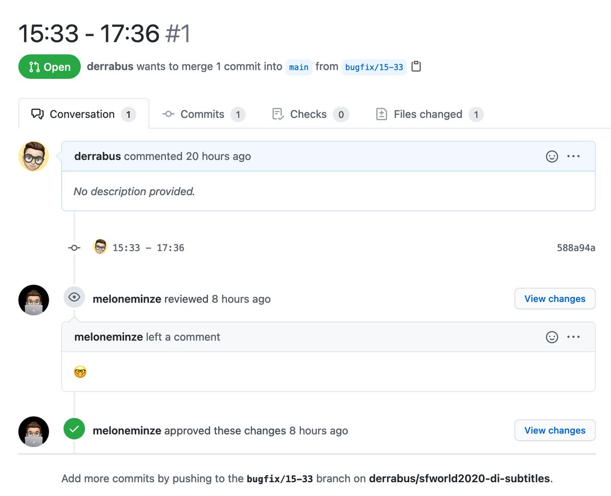 derrabus's tweet image. Reviewing and fixing auto-generated subtitles for #SymfonyWorld talks is much more fun if you don't have to do it alone. @m_minze