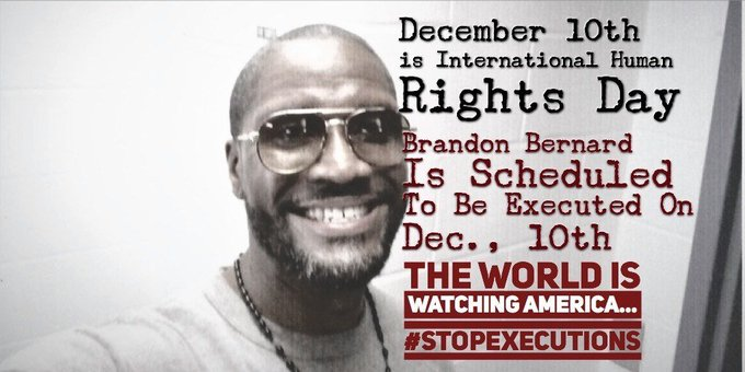 The execution of a man who didn't kill anyone -#BrandonBernard was not the shooter!- on International Human Rights Day sounds like a bad joke. Unfortunately it isn't! To help #SaveBrandon's life pls visit his website helpsavebrandon.com/take-action 
#BlackLivesMatter <a href="/shaunking/">Shaun King</a>