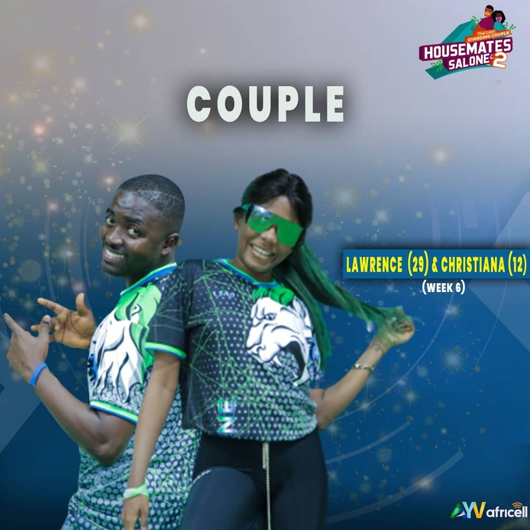 Meet your new COUPLES for this week. These 12 Housemates are still running the race to win the whooping cash prize of 250 million leones plus a super round trip to Dubai. 

#QuarantineDrama
#AYVMediaEmpire
#AfricellSL
#AfriMoney
#HousematesSalone2
