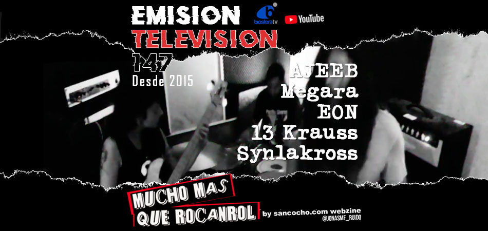 ✅ Mucho mas que RocanRol TV 147 
➡️ bit.ly/2J8hfzz [<a href="/JonasMF_Ruido/">Jonas MF</a> <a href="/weareMEGARA/">MEGARA</a> <a href="/eonmetal/">EON</a> <a href="/Synlakross/">SynlakrosS</a> <a href="/13Krauss/">13Krauss</a> <a href="/Kasba_Music/">Kasba Music</a> <a href="/RockEstatalRec/">Rock Estatal Records</a>]