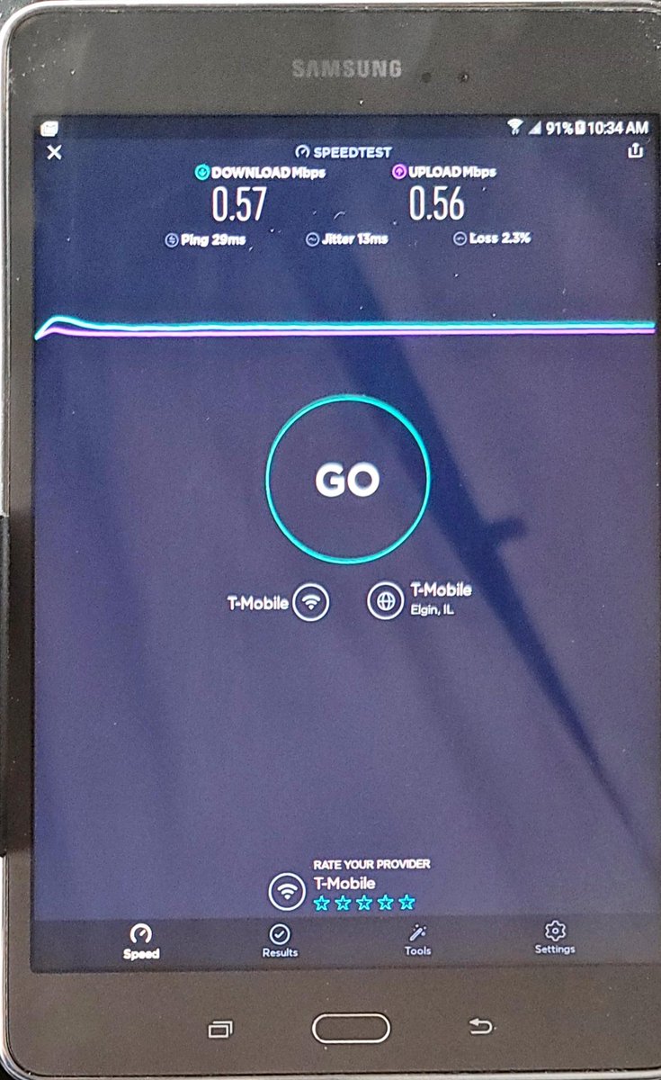 billytheimpaler's tweet photo. @TMobileHelp this is mobile hotspot speed on your 5G network? https://t.co/gVzaAFomq0