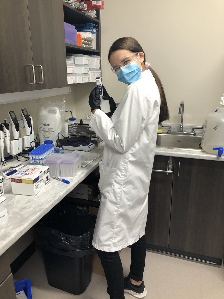 jmcarre14's tweet photo. In the lab @NipissingU doing hormone assays with my outstanding @CanadoreCollege placement student @Britt_0uellette #testostetone #WomenInSTEM https://t.co/nBF1ksfunx
