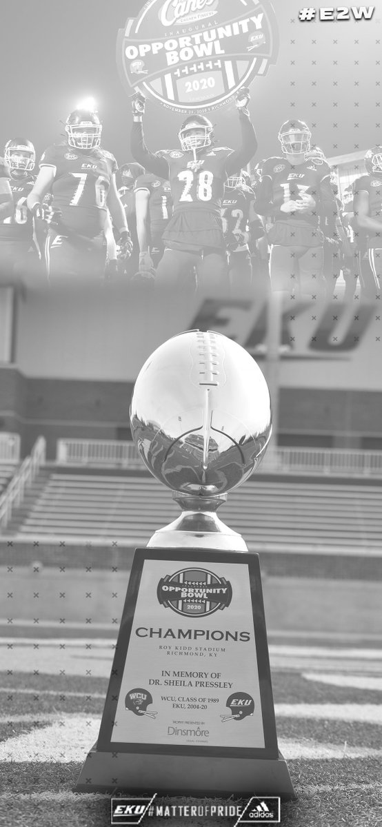 EKUFootball's tweet photo. We LOVE our new hardware 🤩😎

#WallpaperWednesday #MatterOfPride #E2W https://t.co/53wBnlxanQ