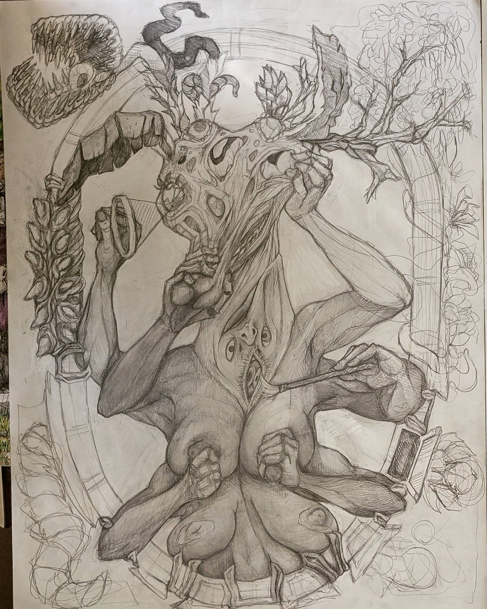 weepingwyvern's tweet photo. Angry wip of this creature. #deer #arms #multiplearms #antlers #venusflytrap #breasts #boobs #magnifyingglass #paintbrush #face #abstract #pencil #blackandwhite #originalartwork #art #drawing #framed #mounted #experiment #posterdesign
https://t.co/uQcZcyTtXK https://t.co/ToLaWG8pqR