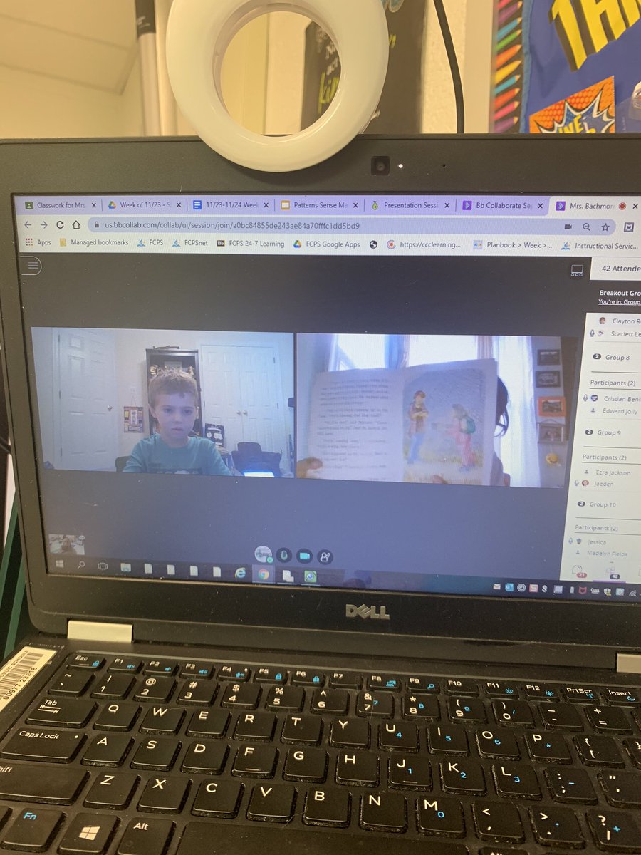 bethbatch6's tweet photo. Virtual Buddy Reading success! 🎉Big thanks to @MsPayneSLES and her 6th graders for joining our Kinder class @StratfordLndgES this morning. Lots of happy faces to round out our literacy block 😊#distancelearning #literacy #breakoutgroups #Kindergarten @FCPSR3 https://t.co/HL4xDzLrRM
