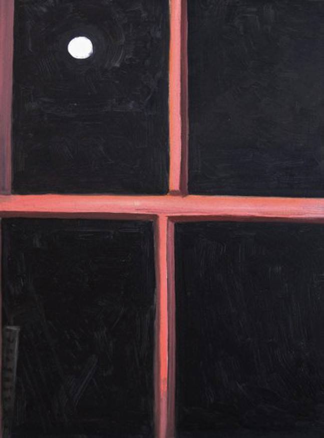 Lois Dodd, "Winter Window Moon", 1983