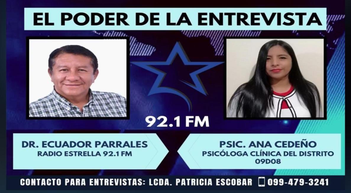 Salud_Guayas's tweet photo. Personal de #SaludMental del Distrito 09D08, informa a través de @estrella921fm "El Ministerio de Salud Pública (MSP), garantiza la atención a las víctimas de violencia de género, en todos los establecimientos de salud, a escala nacional" #ActivadosPorLaSalud https://t.co/DMABbBUnAV