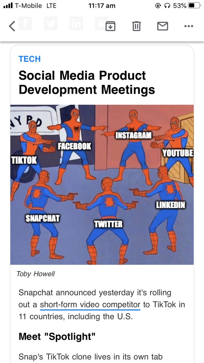 tor_newell's tweet photo. @kelechieleje @TomCiatto @TechCrunch You were ahead of the curve with your meme choice, Kel! Maybe you should consider a career as a Morning Brew writer #bcstt https://t.co/B3VtEo1sqG