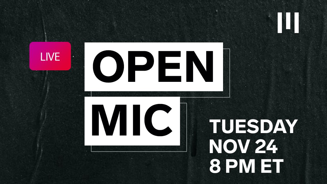 unitedmasters's tweet photo. Tap in with us tonight for our Open Mic on our IG Live. 

Bring your best music, request to join &amp; showcase your sound in front of hundreds of people. 

Tag an artist who needs this opportunity 🔥👇🏾

 📅  Today, November 24th at 8pm ET. 

 📲  https://t.co/wxpBEKxCr7 https://t.co/jE5kyFv2aQ