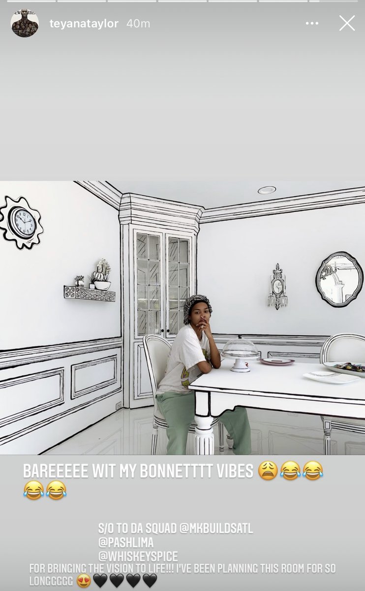 teyana taylor’s dining room is crazzzyy.