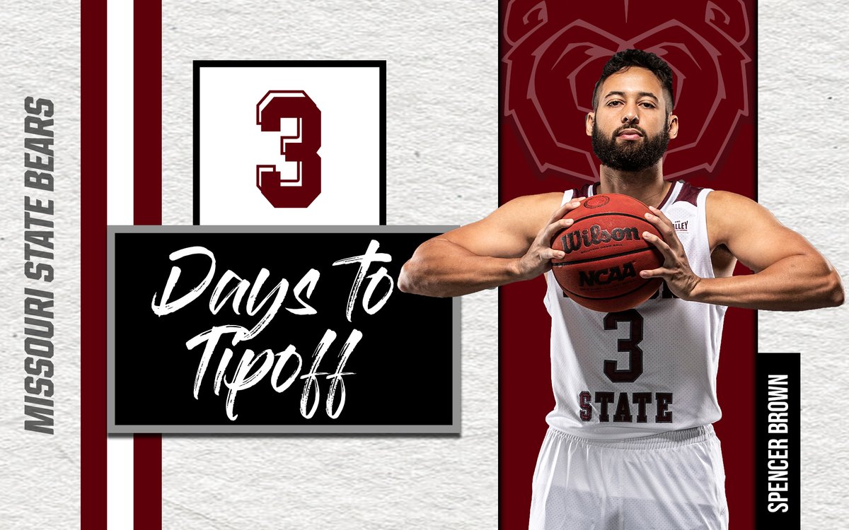 MoStateMBB's tweet photo. The Bears tip off in 3️⃣ days! 🗣

Just 3 days away from our season opener against Evangel! 🔜🔜 https://t.co/iTzdhPoJFx
