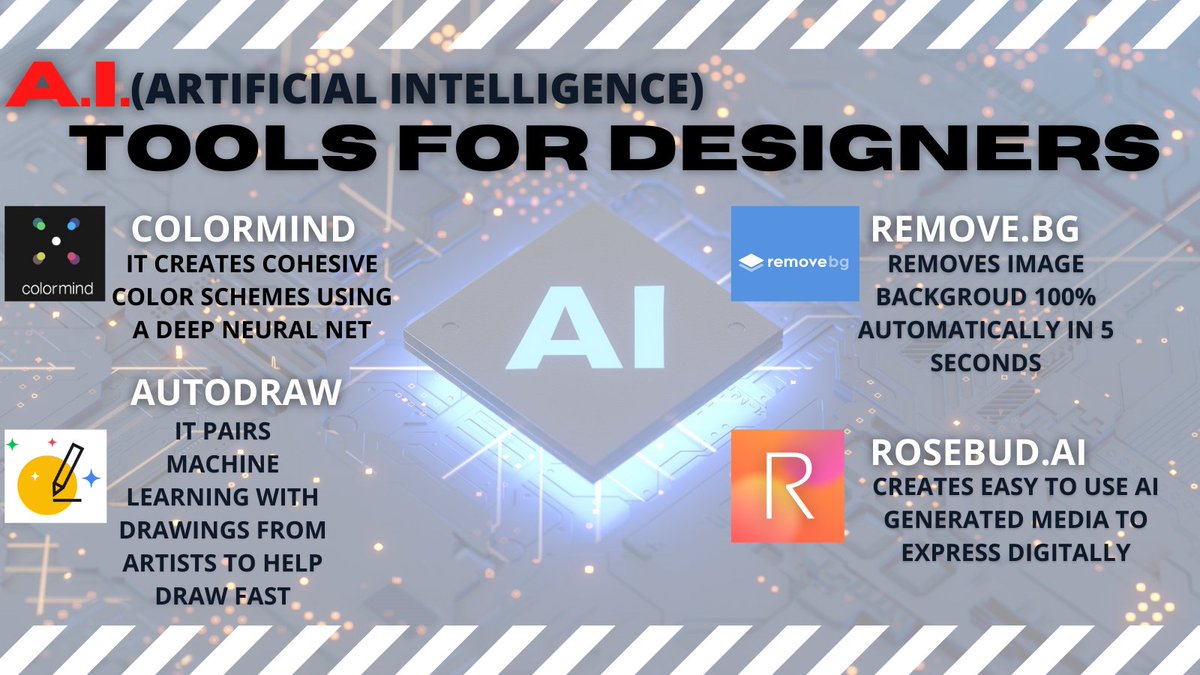 “Our intelligence is what makes us human, and AI is an extension of that quality.”- @ylecun
@RemoveBG @Rosebud_AI @fchollet @GoogleAI @adii @davidlano @cameronolivier @vpieters @swissmiss
#designers #AI #ArtificialIntelligence #Online #digitalart #graphicdesign #tool #Artist 🤖 https://t.co/qGqNGwJRgz