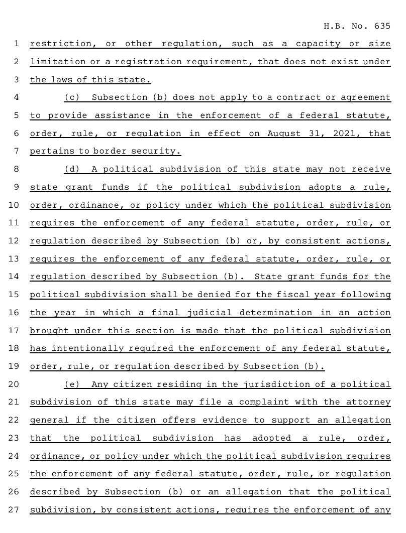 DanielJFriend's tweet photo. NEW: @RepMattKrause files #HB635 that would pull state funding from local jurisdictions that enforce federal gun laws that impose a "prohibition, restriction, or other restriction [. . .] that does not exist under the laws of this state." #txlege

Bill: https://t.co/23wT31V8Iq https://t.co/n9NKiMsvbz
