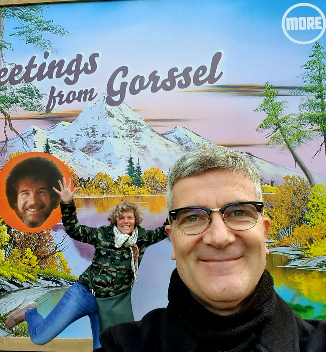"No mistakes, just happy accidents" #BobRoss <a href="/MuseumMORE/">Museum MORE</a> #Gorssel 💚❤🖤 #SAPgreen #BrightRed #LiquidBlack