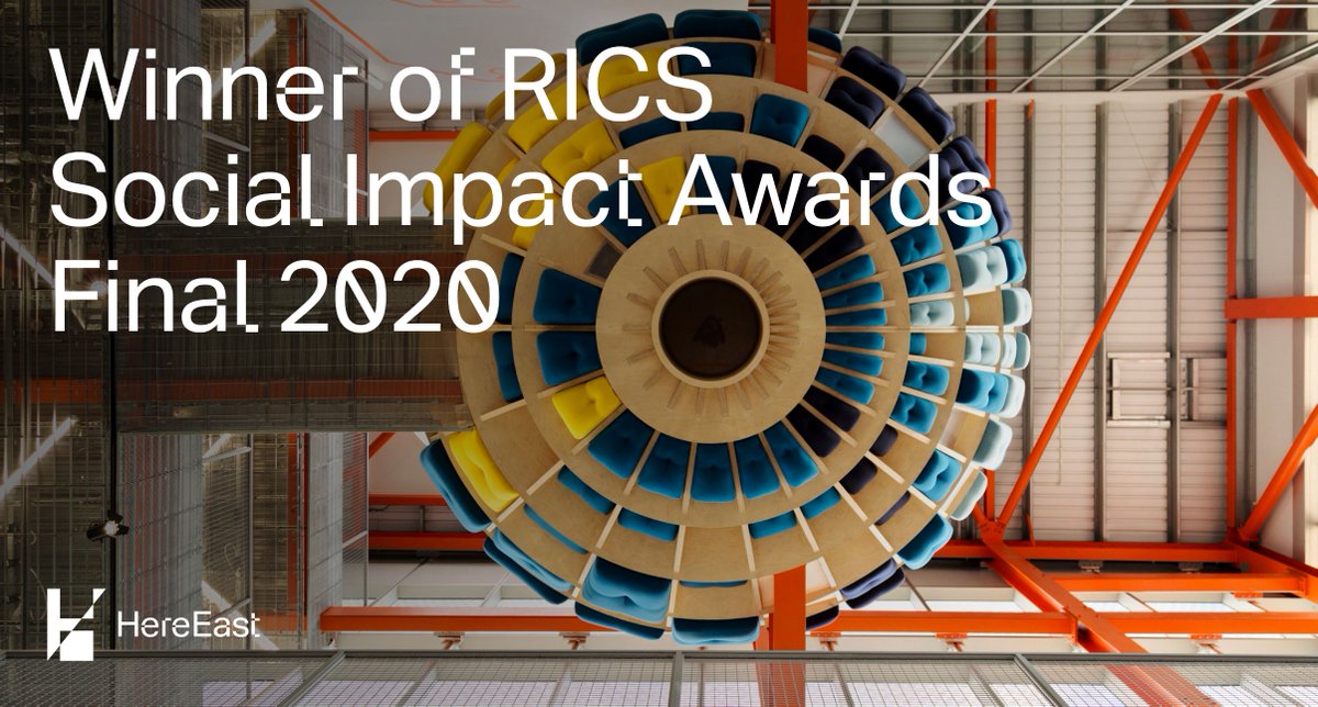 Time to celebrate a #HereEast win at <a href="/RICSnews/">RICS</a> Sustainability and Social Impact Commercial Award grand final!

#ricssocialimpactawards