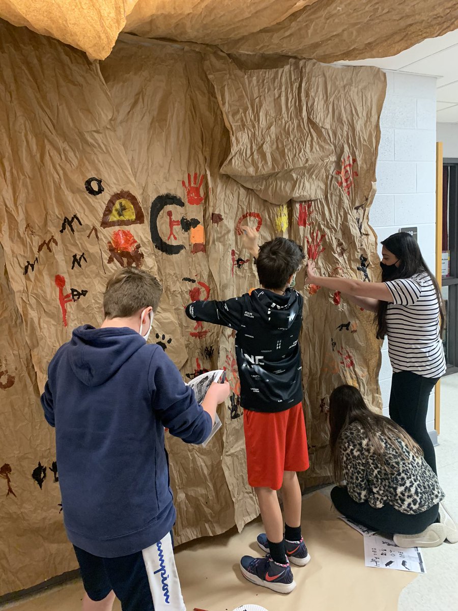 MsKWindsor's tweet photo. We are back in the Stone Ages today adding to La Grotte dAvalanche! @MsLKadar @SpringhouseMS https://t.co/NX7WiZeppv