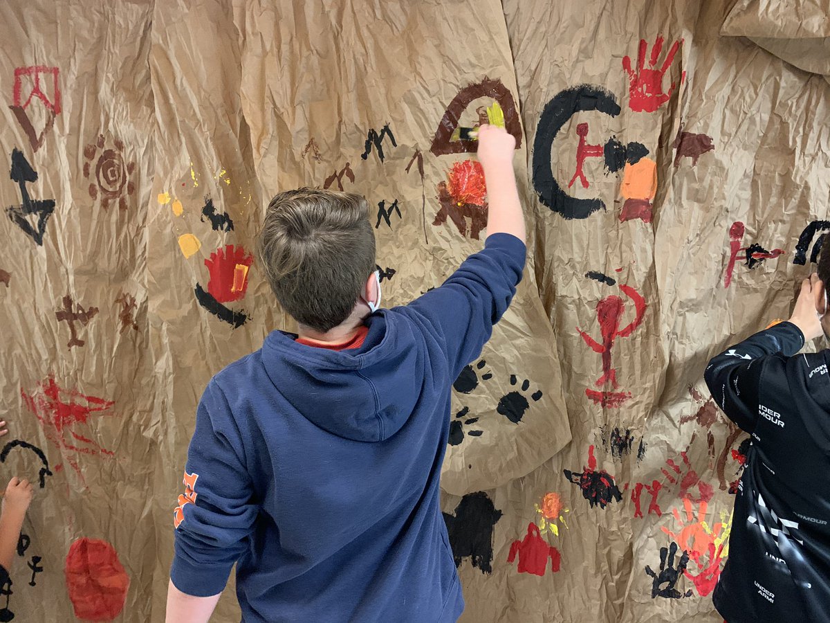 MsKWindsor's tweet photo. We are back in the Stone Ages today adding to La Grotte dAvalanche! @MsLKadar @SpringhouseMS https://t.co/NX7WiZeppv
