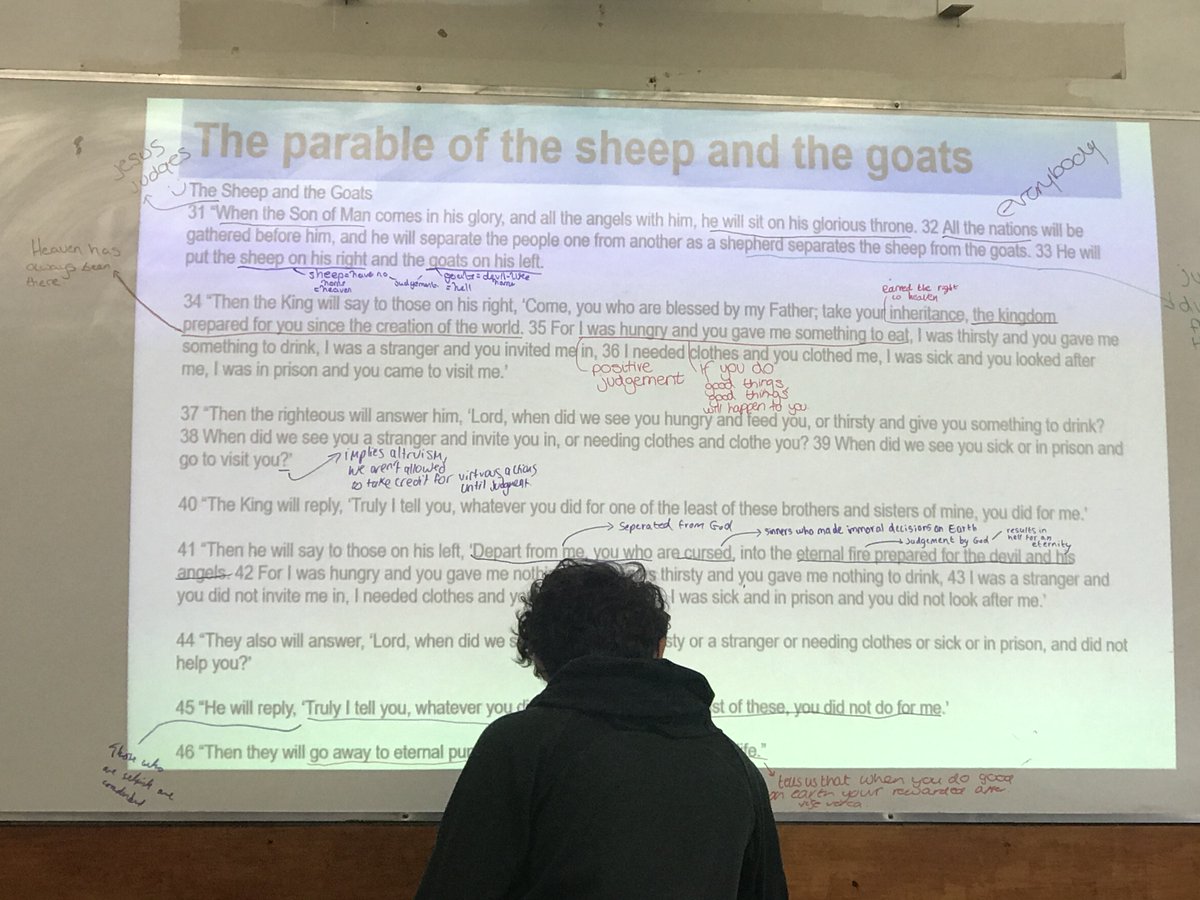 Cedars_Upper's tweet photo. Students #enaged in analysing a parable in Philosophy and Ethics today. @ChilternLT https://t.co/13FXSOz7Nv