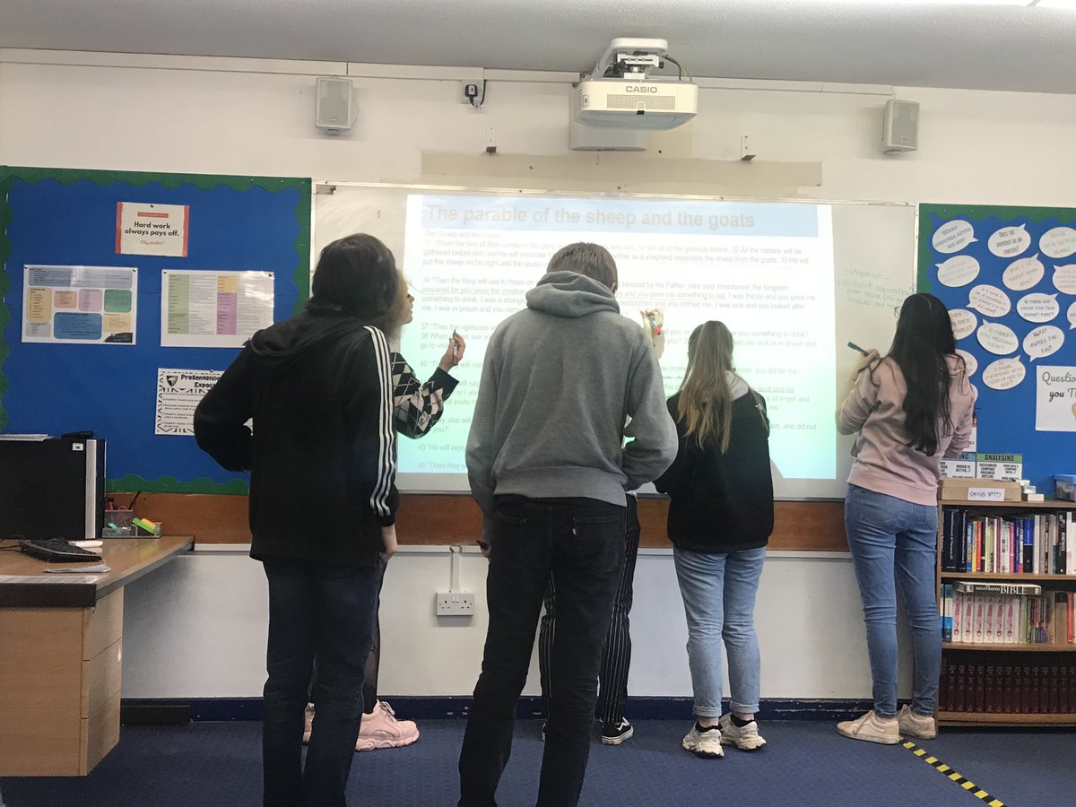 Cedars_Upper's tweet photo. Students #enaged in analysing a parable in Philosophy and Ethics today. @ChilternLT https://t.co/13FXSOz7Nv